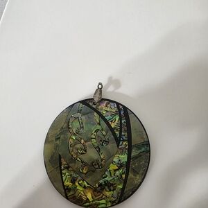 Round Abalone Shell Pendant
